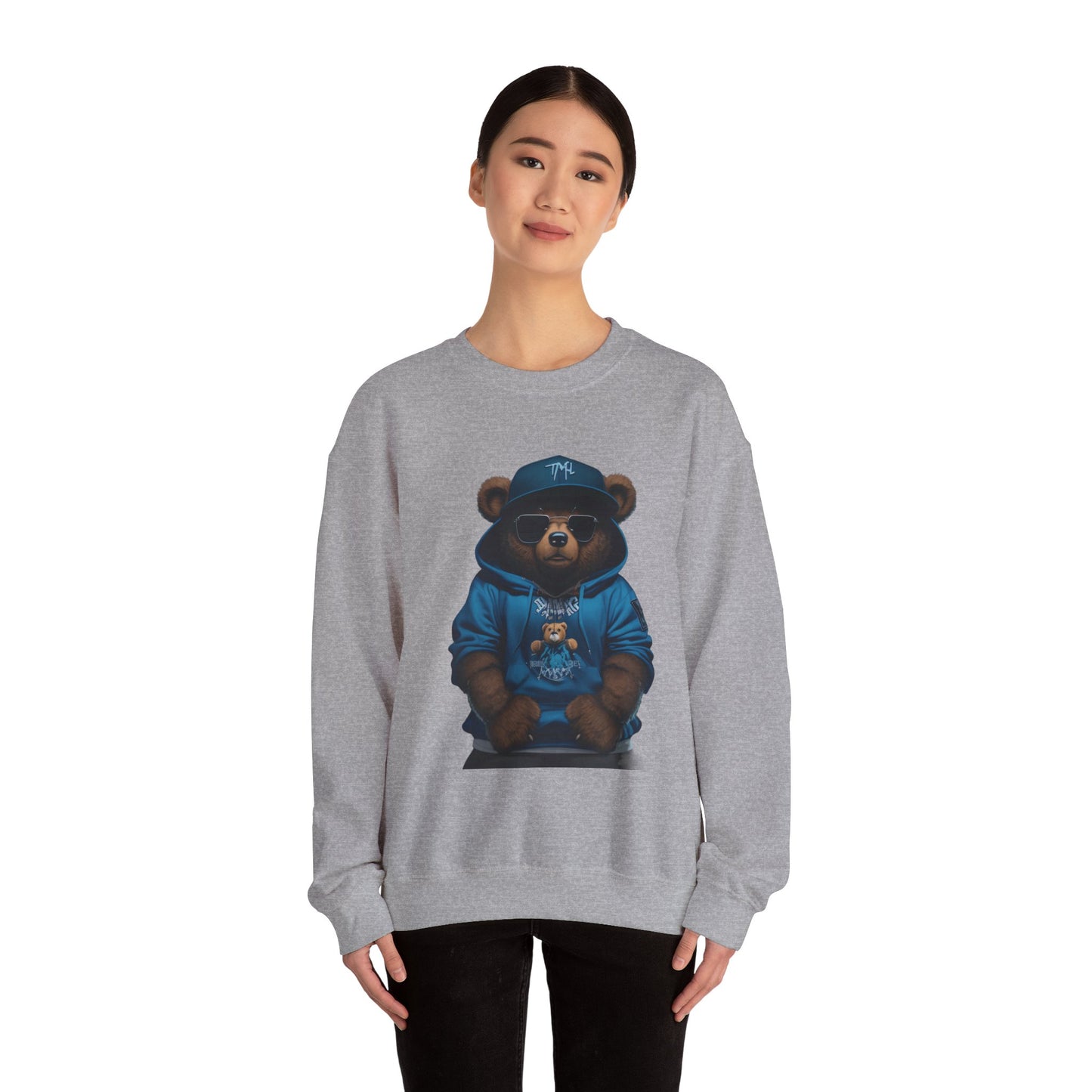Streetwear Teddy Bear Crewneck sweatshirt | Bear Hoodie Illustration