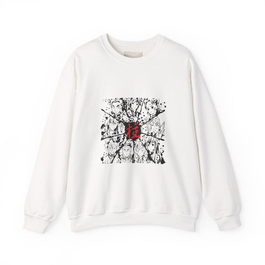 Akaza Demon Slayer Illustration Crewneck Sweatshirt | Anime Character Graphic