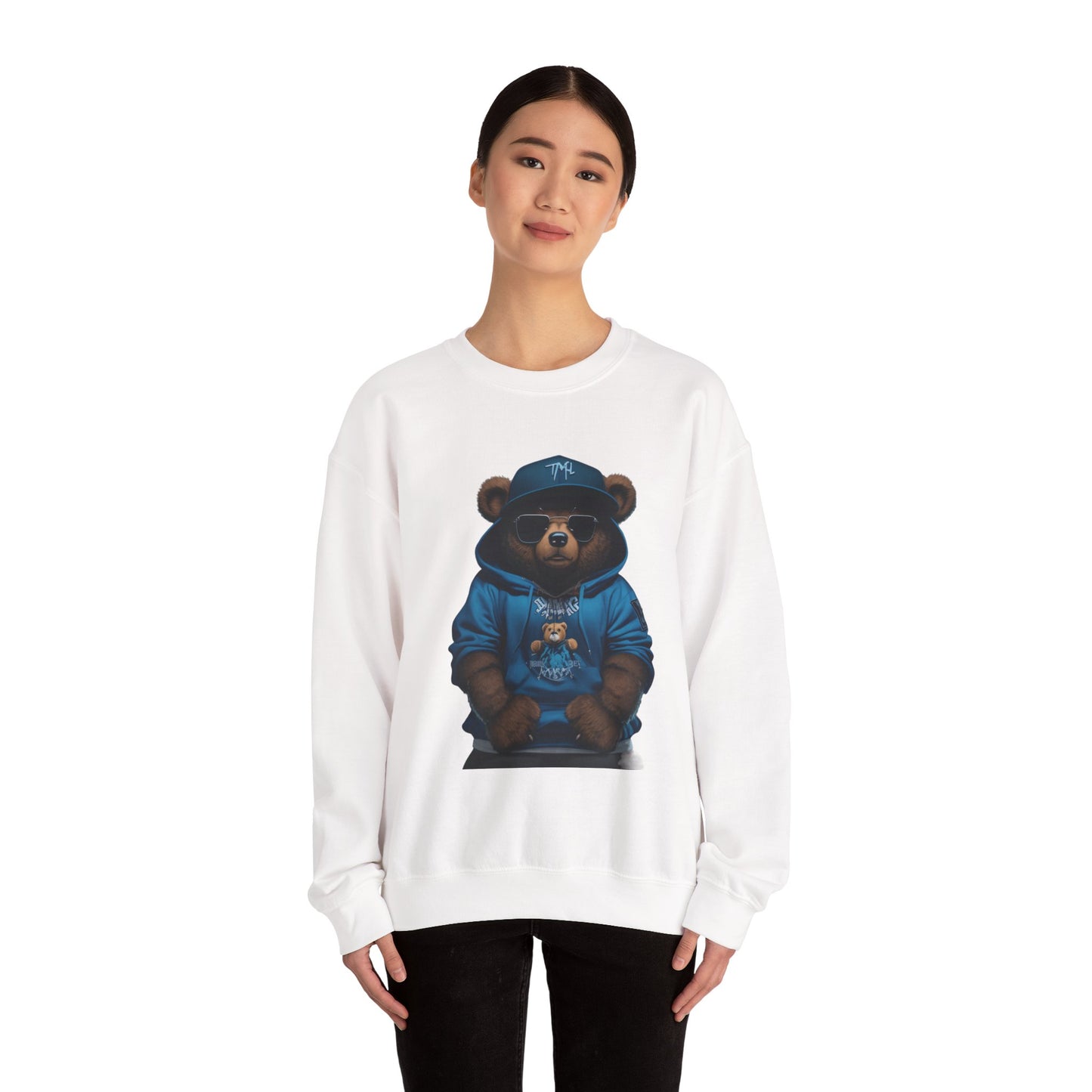 Streetwear Teddy Bear Crewneck sweatshirt | Bear Hoodie Illustration