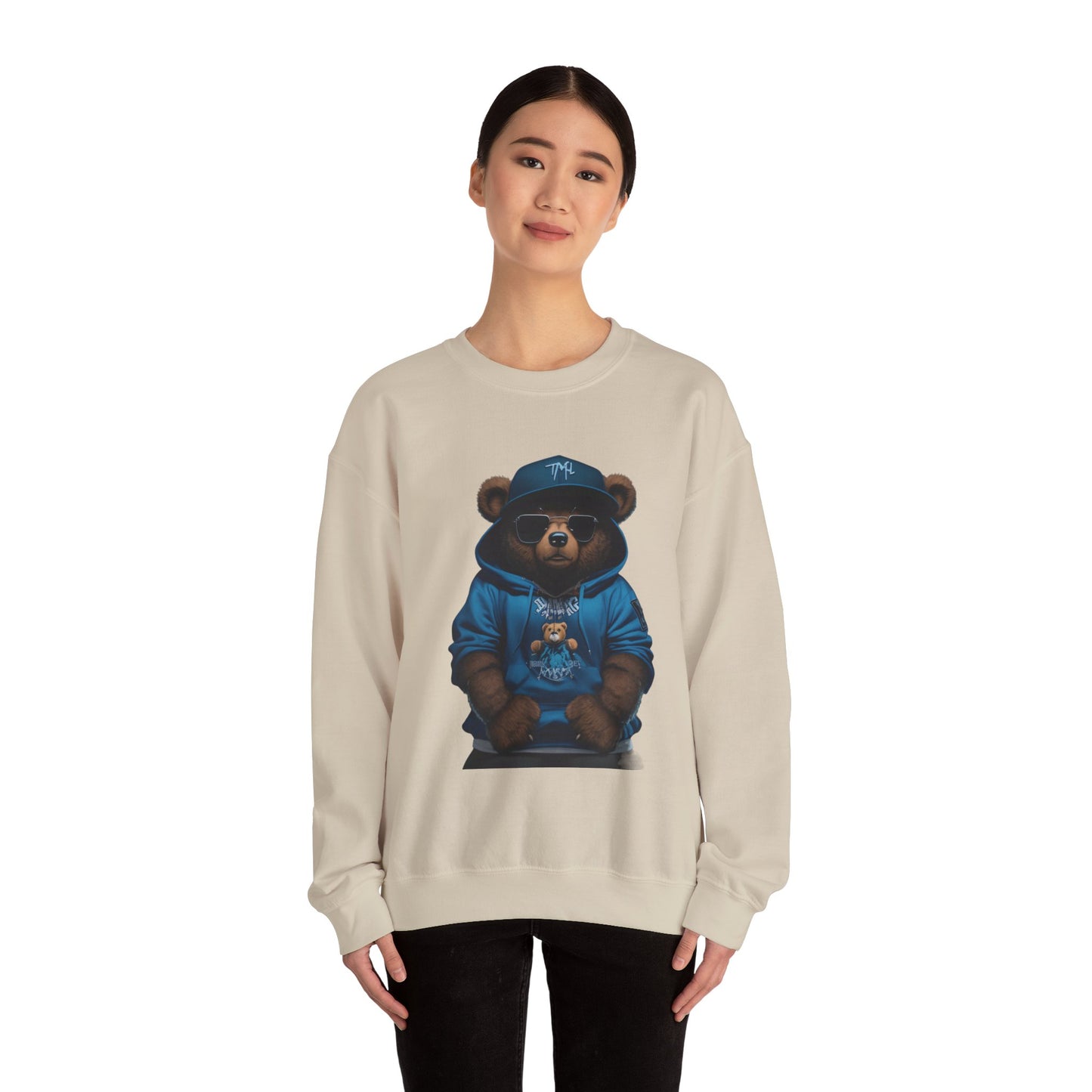 Streetwear Teddy Bear Crewneck sweatshirt | Bear Hoodie Illustration