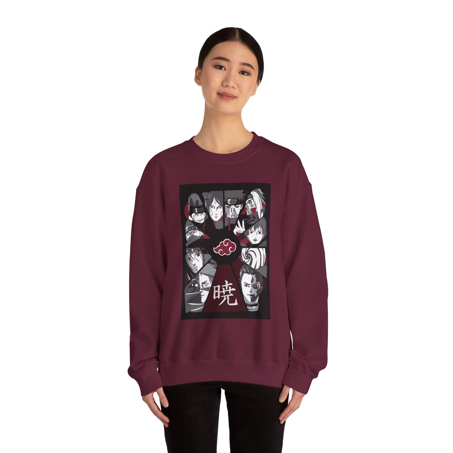 Akatsuki Clan Characters Sweatshirt | Anime Ninja Villains Crewneck